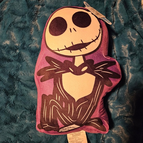 Nightmare Before Christmas Jack Skellington Purple Travel‎ Cloud Pillow 16" soft - Picture 1 of 6